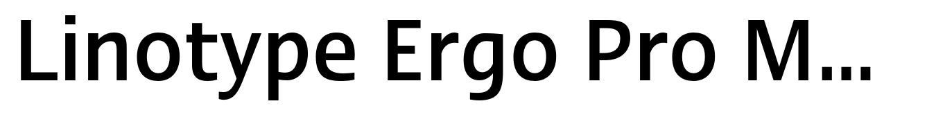 Linotype Ergo Pro Medium Condensed